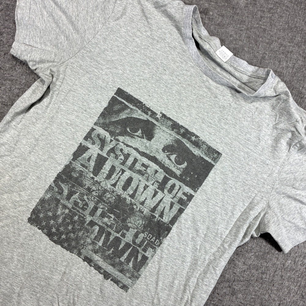 Hiclol System‎ of a Down T-Shirt Mens Large Gray Graphic Band Tee